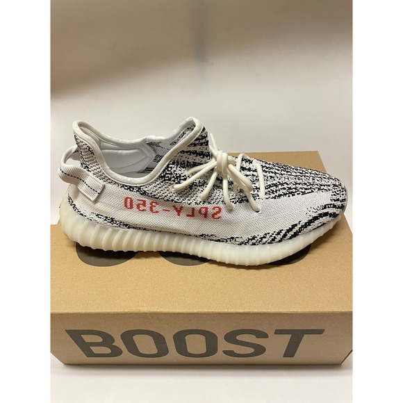 Adidas Yeezy Boost 350 V2 Zebra Sneakers Shoes CP9654 Men's Size 9 US